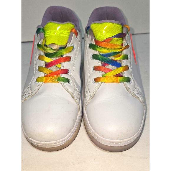 Heelys Glower HE100857 White Womens Size 7 Pink Logo and Rainbow Laces - Picture 7 of 12